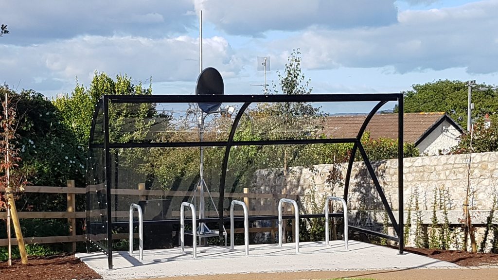 Curved Back Bicycle Shelter