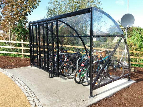 Curved Back Bicycle Shelter