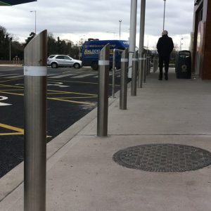 Slice Top Stainless Steel Bollard